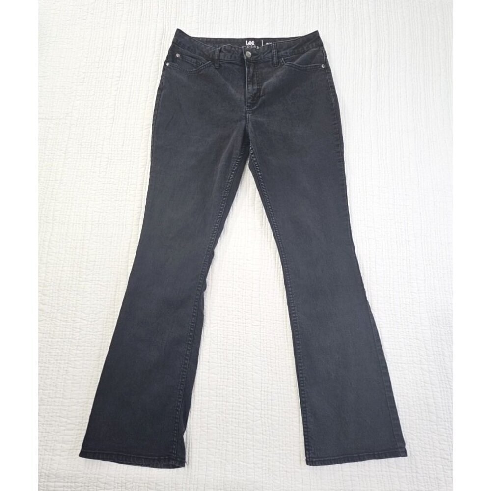 Lee Riders Bootcut Jeans Women's 12M (W30 L31) Black Denim‎ Midrise 1SBMDW0 EUC